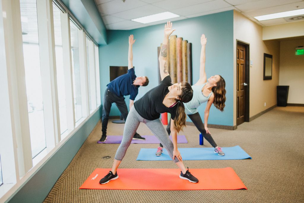 Office Solutions offers employees workout sessions.