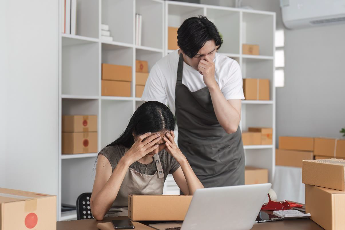 Employees dealing with a purchasing or order mistake